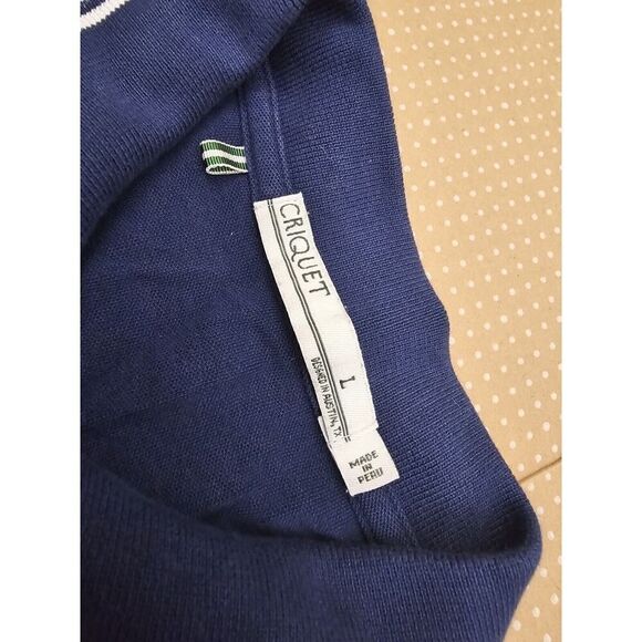 Criquet Polo Shirt Womens Large Blue Casual Golf Preppy Polo Shirt Lightweight - Picture 9 of 11